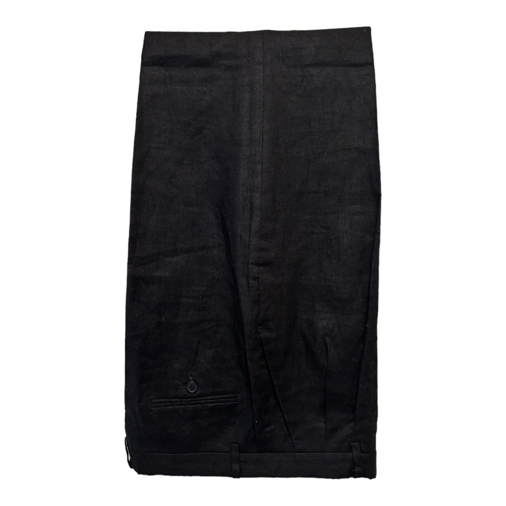 Trousers Only New York Tapered Leg Linen Pants Women's Size 12 Black